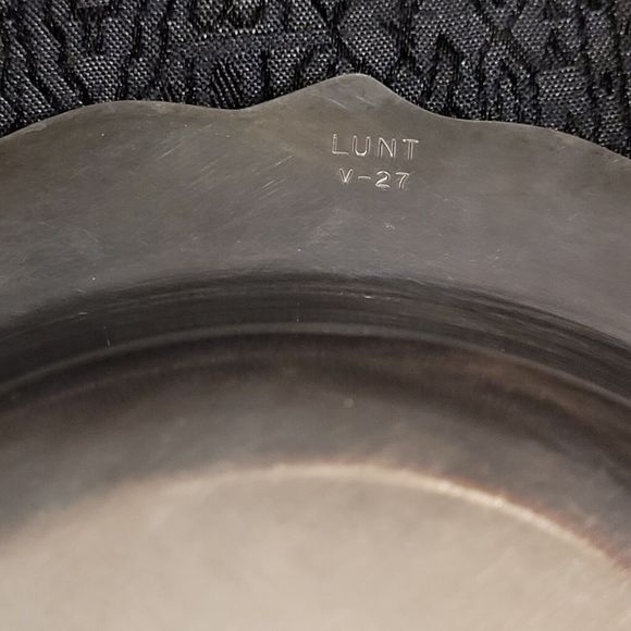 Vintage Lunt Silver Dish Plate Tray V-27  Round  Catchall 6" Silverplate EUC - Picture 4 of 6